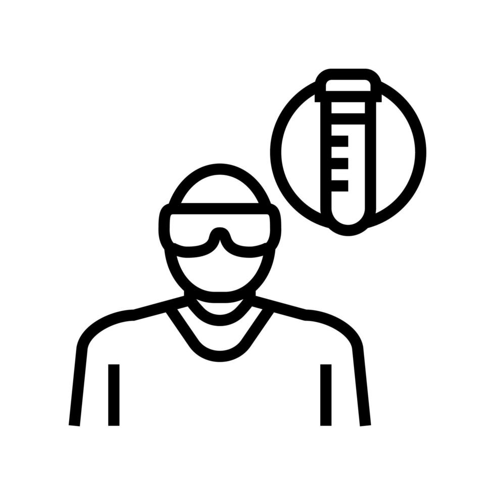 laboratory medicine specialist line icon vector illustration