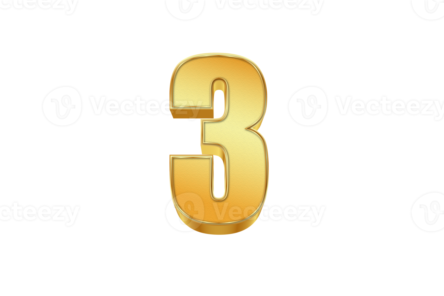 Numbers written in gold style in png format 10174475 png