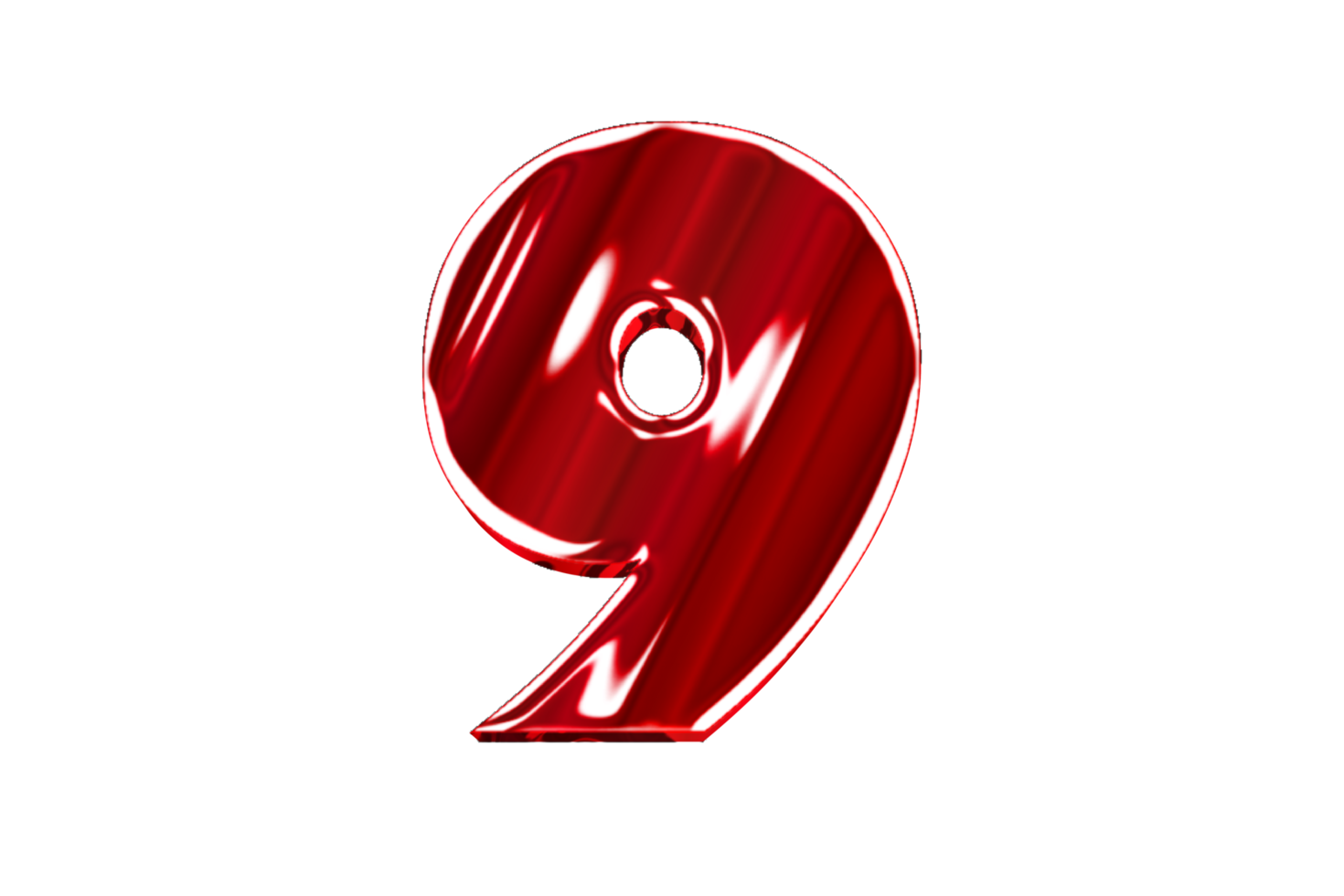 Numero png 3d, effetto testo 3d