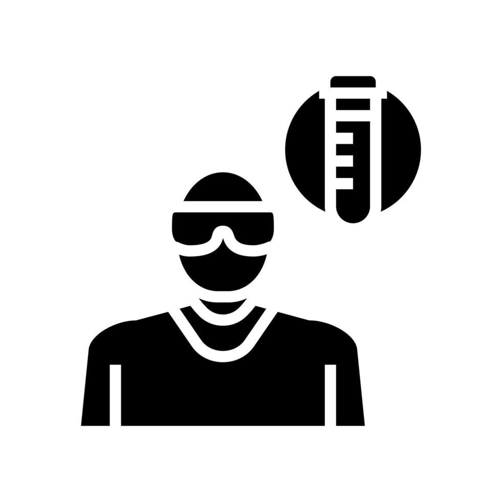 laboratory medicine specialist glyph icon vector illustration