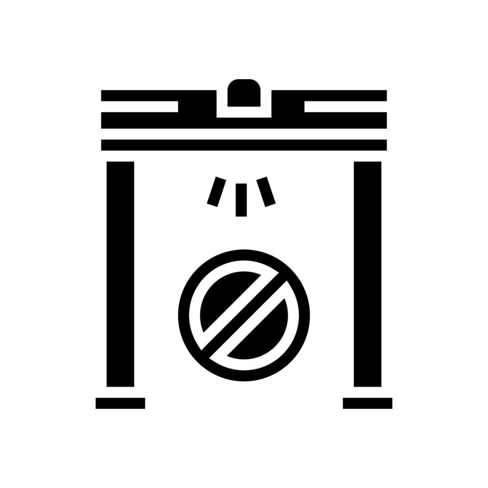 metal detector frame glyph icon vector illustration