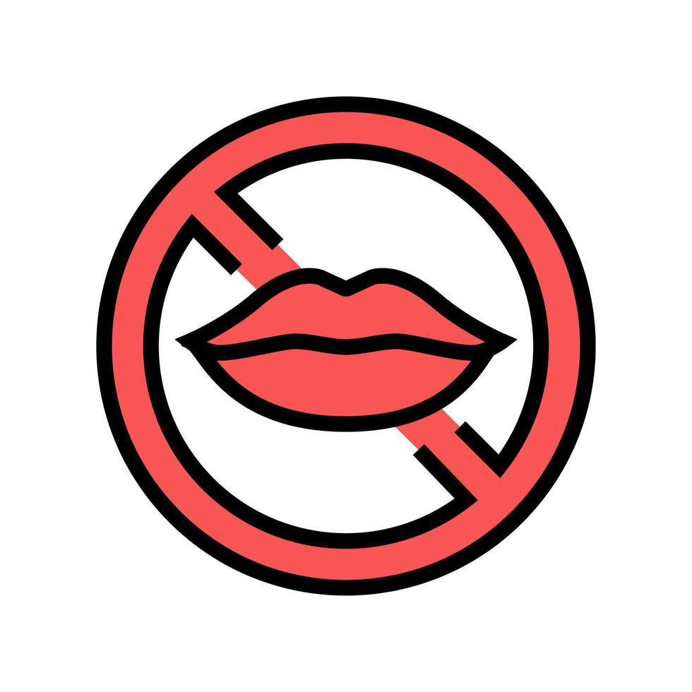 voiceless sign color icon vector illustration