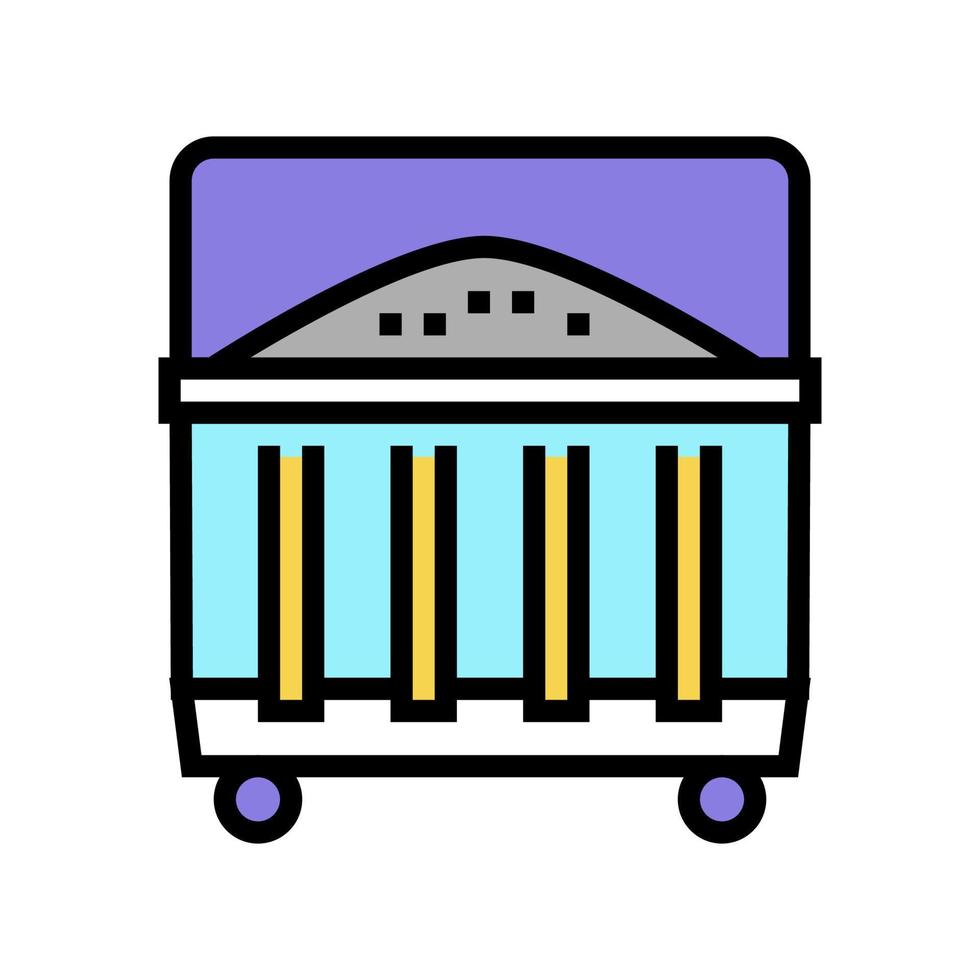 garbage container color icon vector illustration