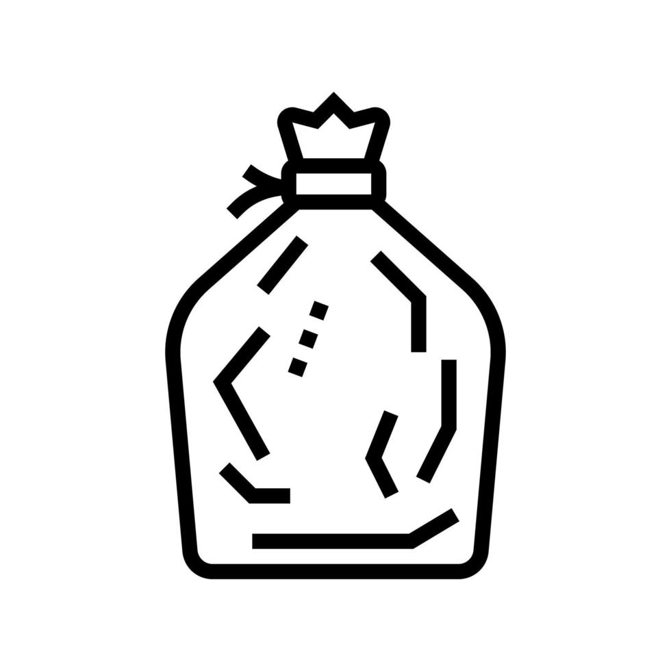 garbage bag line icon vector illustration