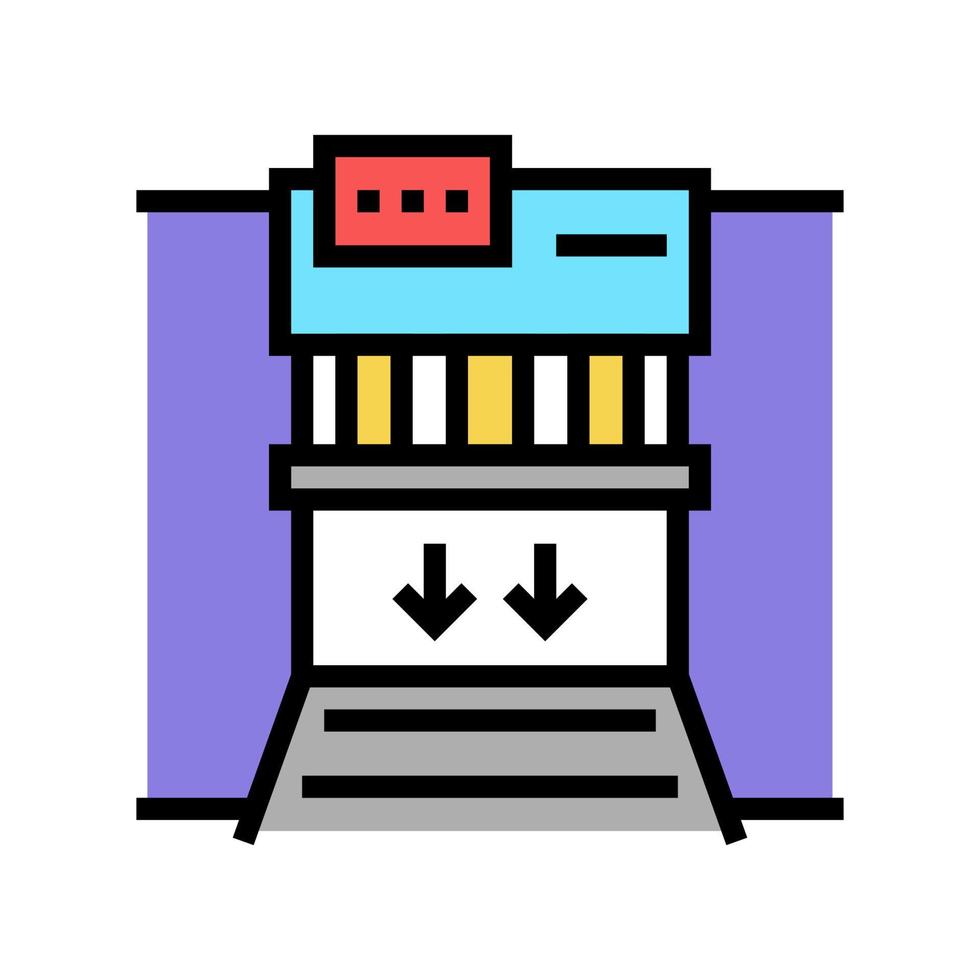 ilustración de vector de icono de color de equipo de fábrica de basura