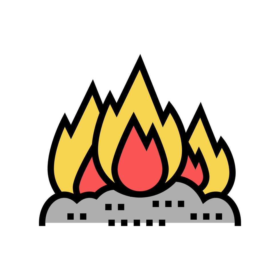 ilustración de vector de icono de color de carbage ardiente