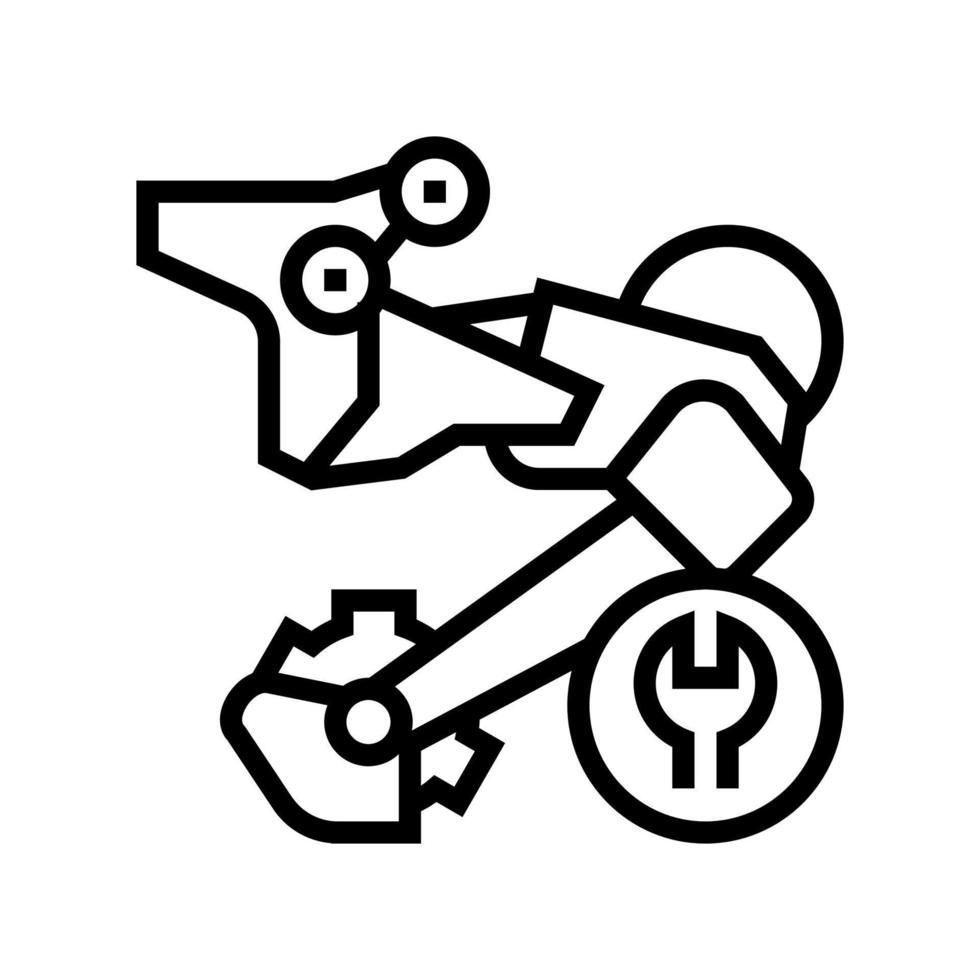 rear switch repair line icon vector illustration