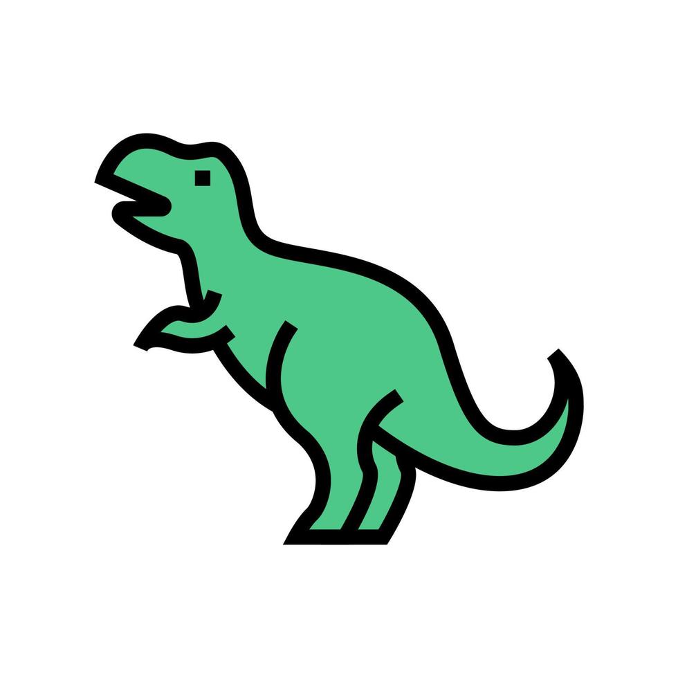 dinosaur prehistoric animal color icon vector illustration