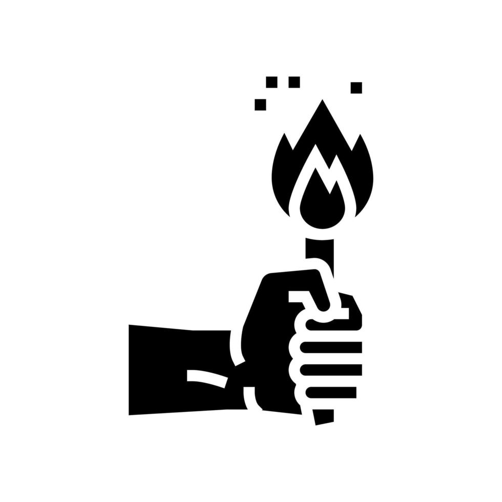 fire torch glyph icon vector illustration 10174815 Vector Art at Vecteezy