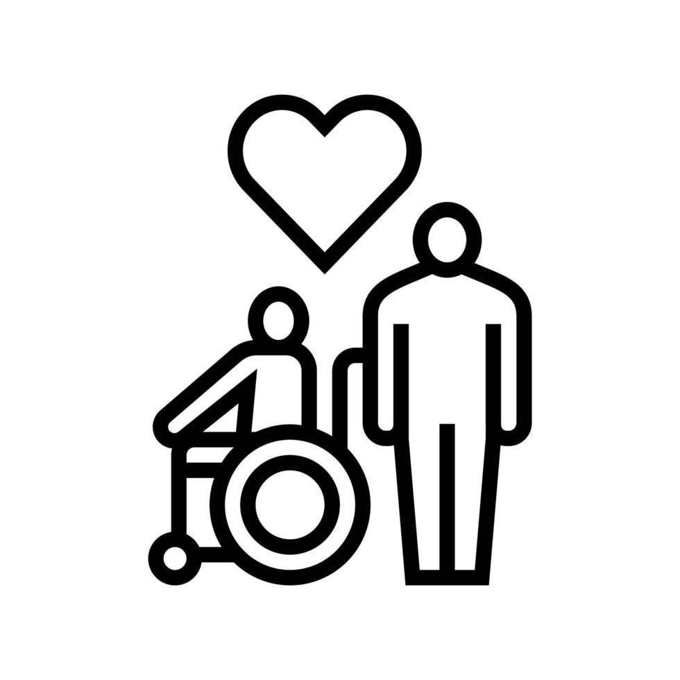 invalid assistance line icon vector illustration