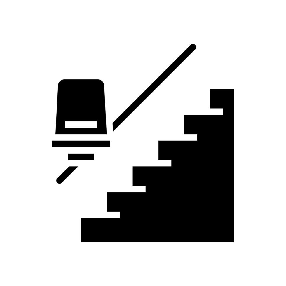 chair elevator glyph icon vector illustration