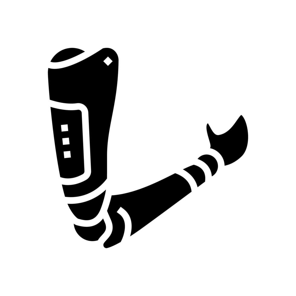 ilustración de vector de icono de glifo de prótesis de brazo moderno