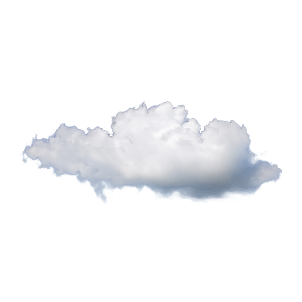 Simple sunny day cloud PNG image. Realistic cloud on a transparent background. Cloud on the sky.