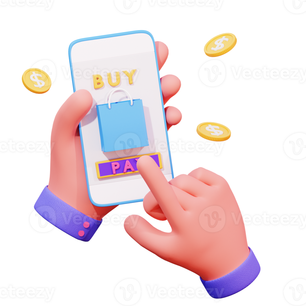 3D Hand Gesture Finance Illustration png