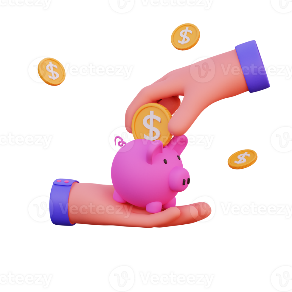 3D Hand Gesture Finance Illustration png