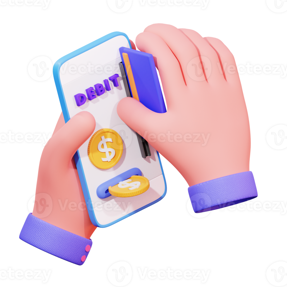 3D Hand Gesture Finance Illustration png