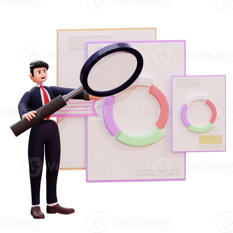 3D Character Businessman Illustration png