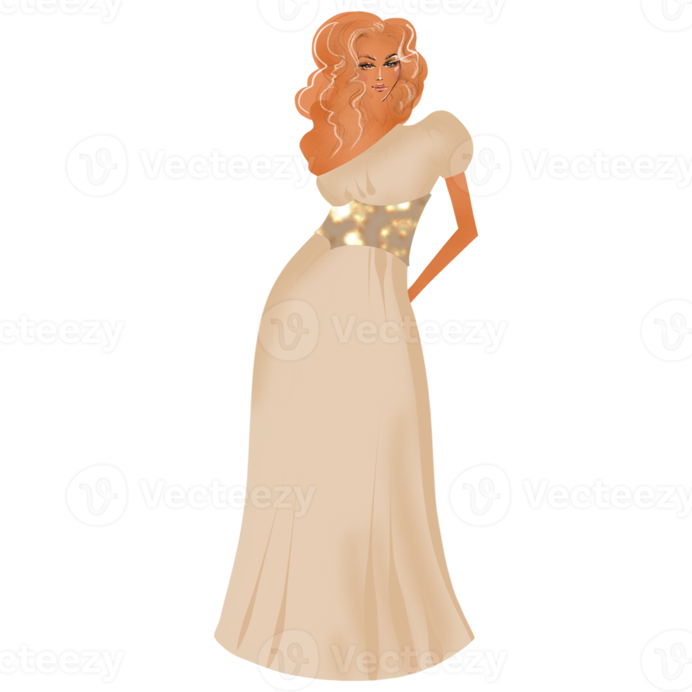 Fashion girl, women, model, doll. Design clothes, dresses. Wedding, evening png