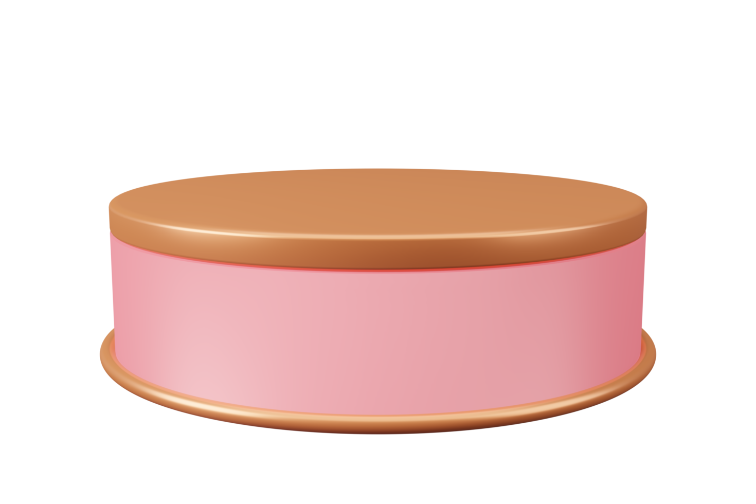 podio de pie de cilindro rosa y cobre png