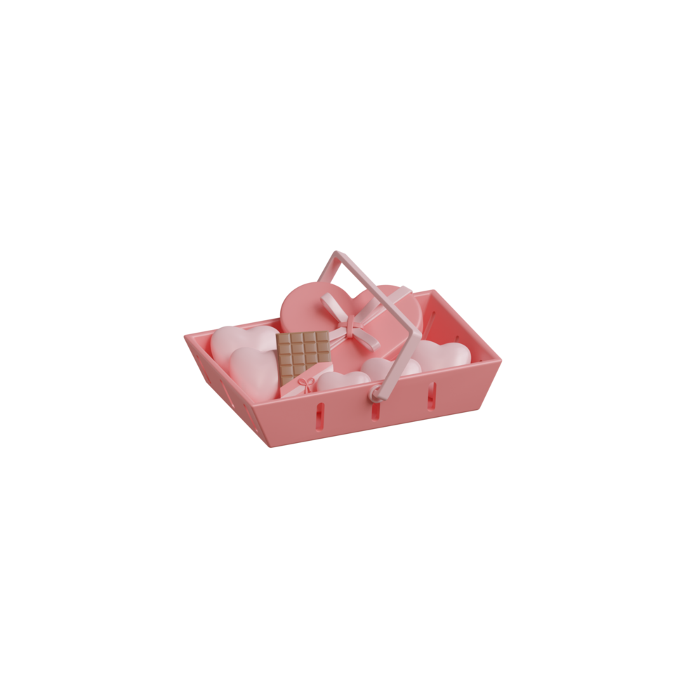 3D Valentine Love Object png