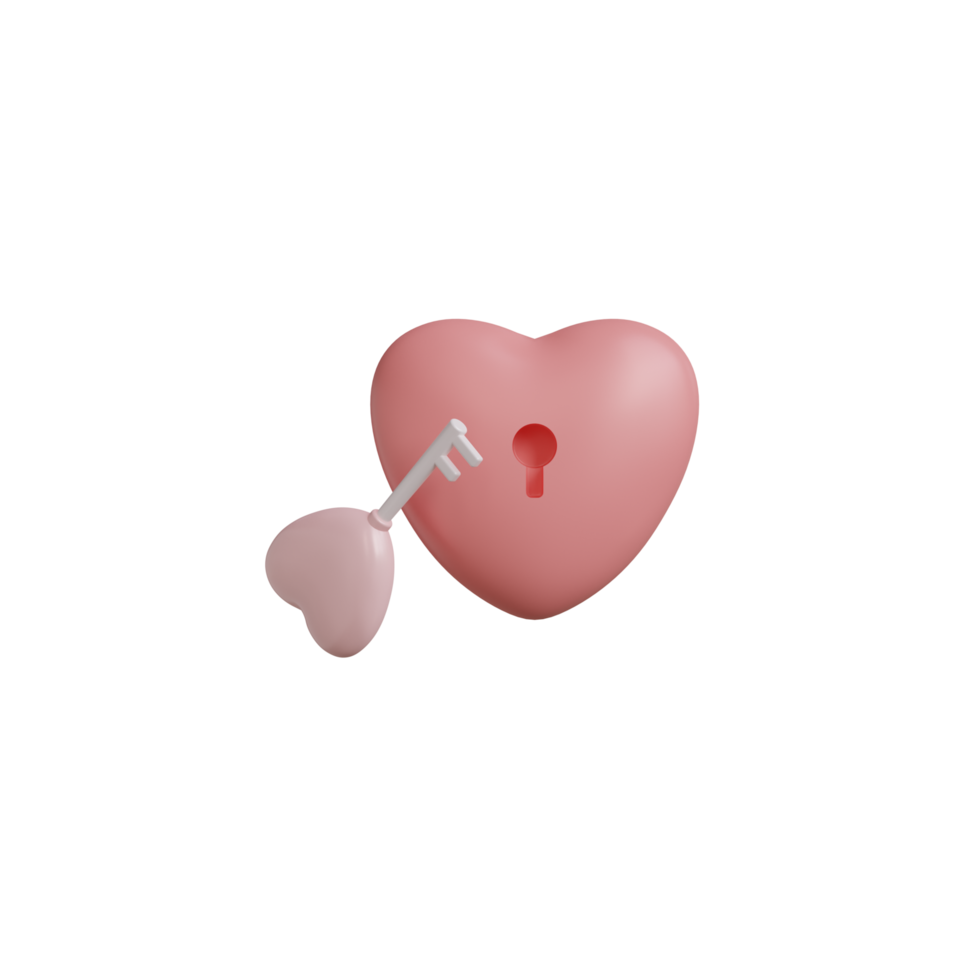 3D-valentijn liefdesobject png