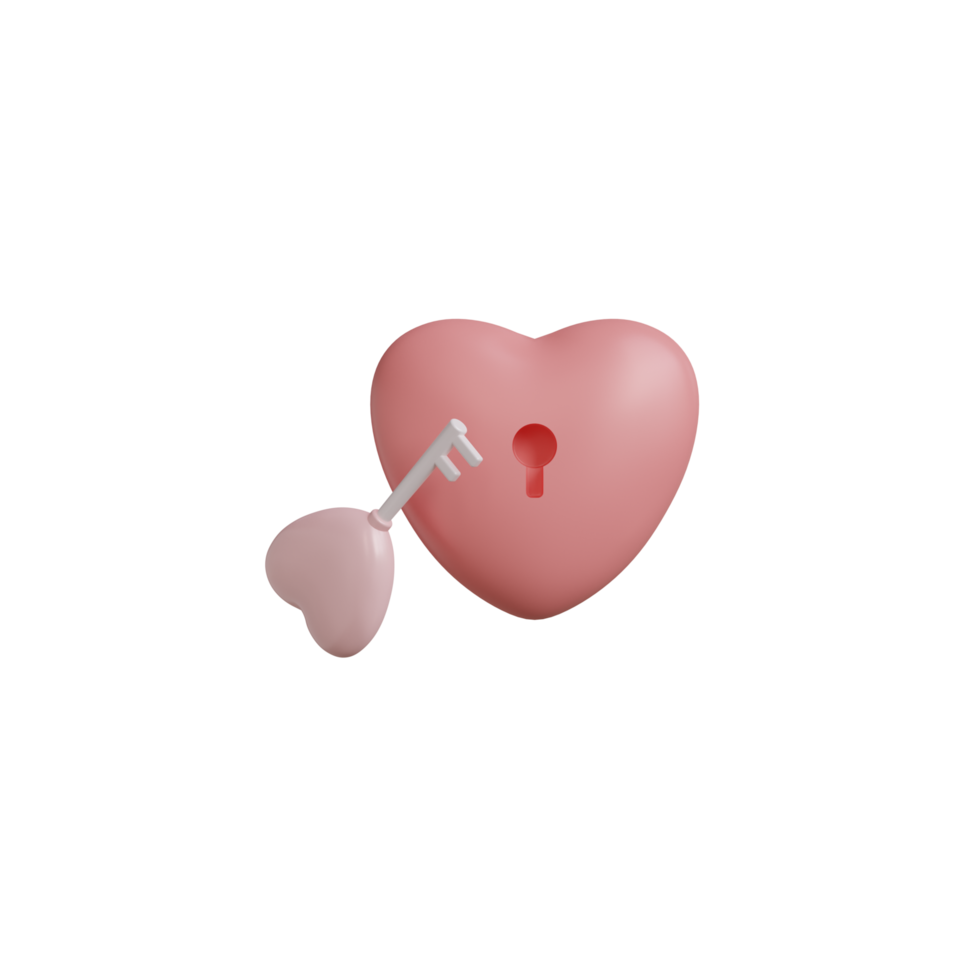 3D Valentine Love Object png