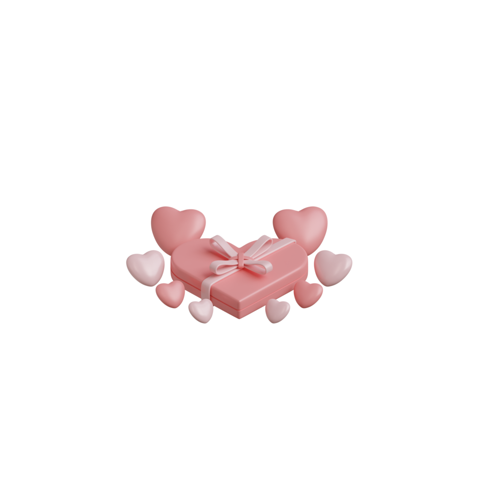 objeto de amor de san valentin 3d png