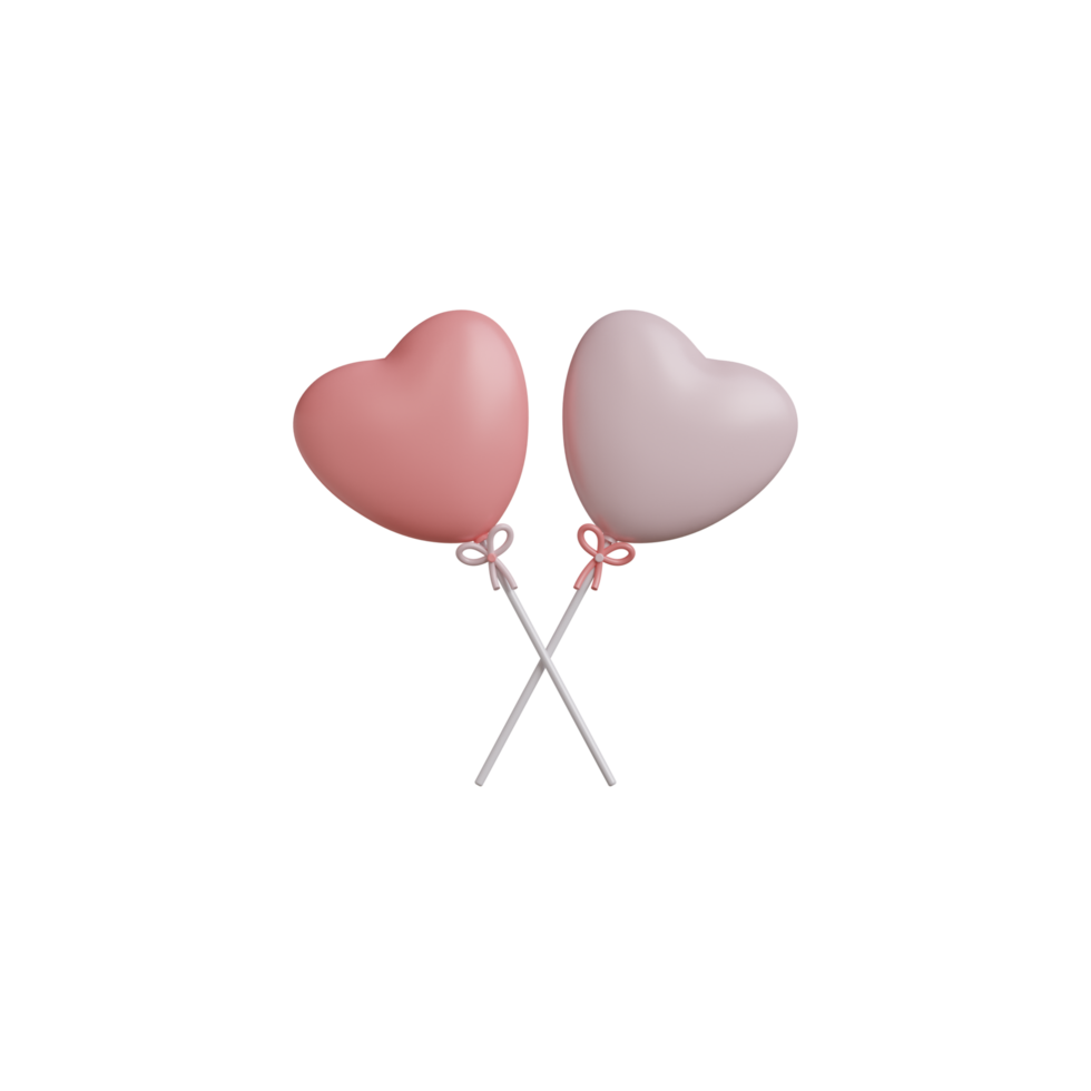 3D Valentine Love Object png