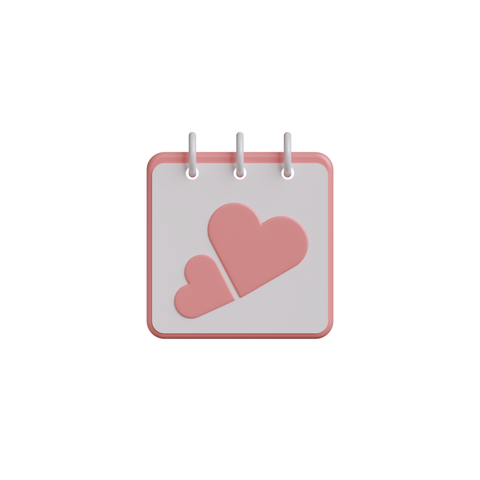 3D Valentine Love Object png