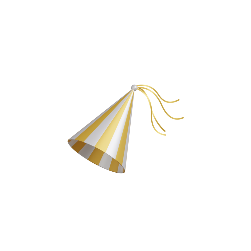 3D Birthday Hat Object png