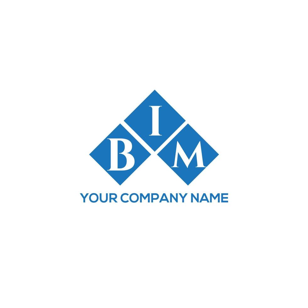 diseño de logotipo de letra bim sobre fondo blanco. concepto de logotipo de letra de iniciales creativas bim. diseño de letras bim. vector