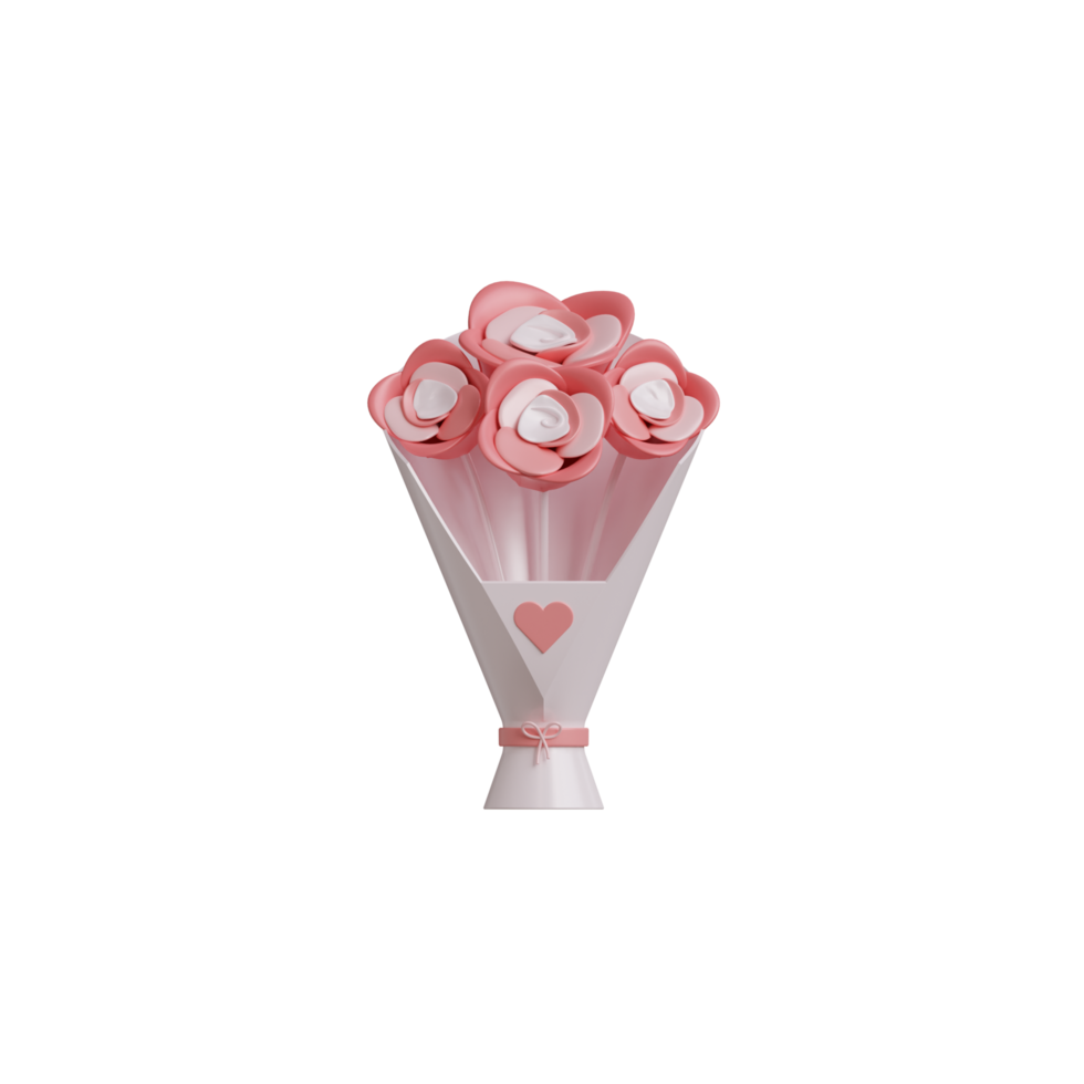 3D Valentine Love Object png