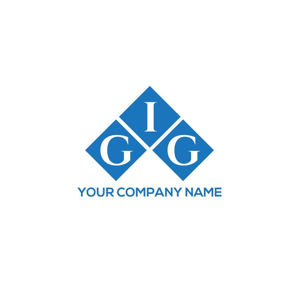 concepto de logotipo de letra de iniciales creativas de gig. diseño de carta gig. diseño de logotipo de carta gig sobre fondo blanco. concepto de logotipo de letra de iniciales creativas de gig. diseño de carta de concierto. vector