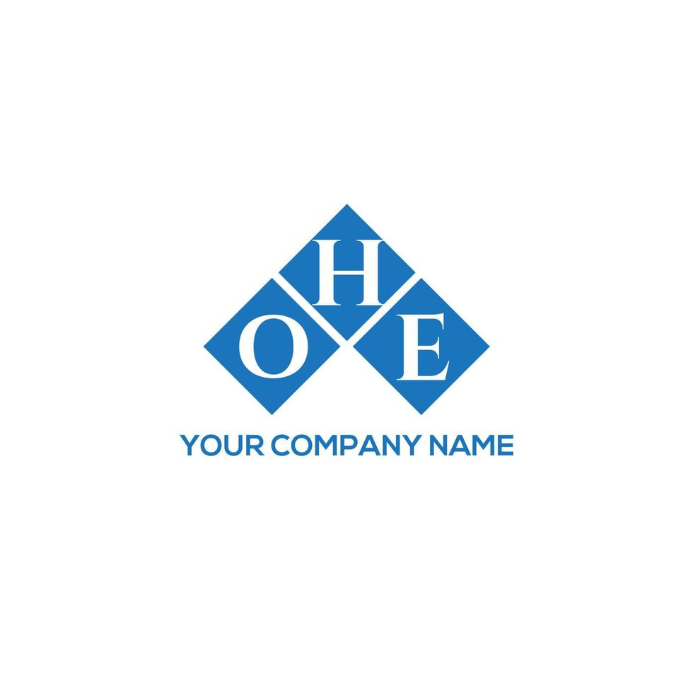 OHE letter logo design on WHITE background. OHE creative initials letter logo concept. OHE letter design. vector