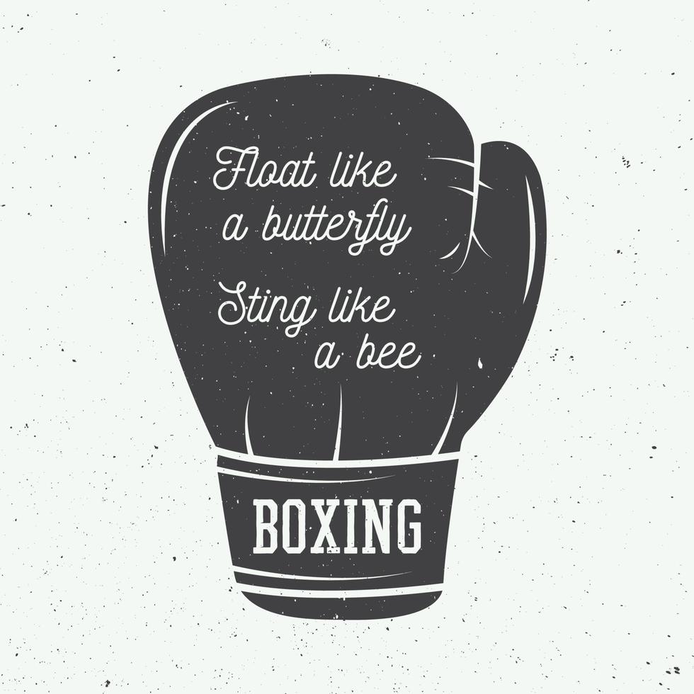 Boxing gloves in vintage style. Vector