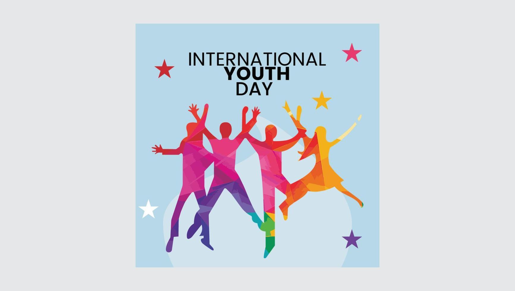 international youth day activities vector