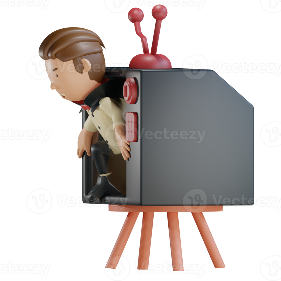 3d halloween character vampire out of tv png