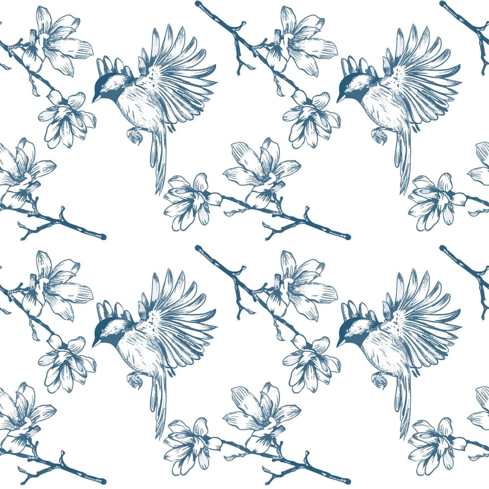 estampado de flores de época. patrón de flores transparente sobre fondo blanco. diseño para fondo, papel tapiz, ropa, envoltura, tela, ilustración vectorial. Estilo de bordado. vector