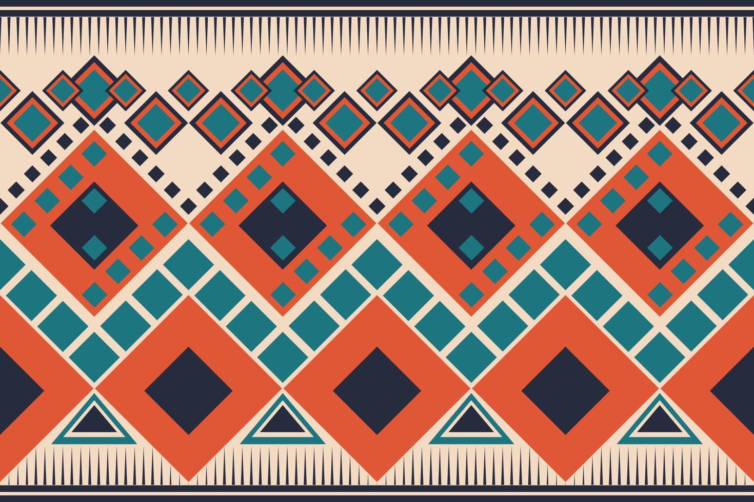 Geometric ethnic ikat pattern Seamless traditional Design for background,carpet,wallpaper,clothing,wrapping,Batik,fabric,Vector illustration.embroidery style. vector