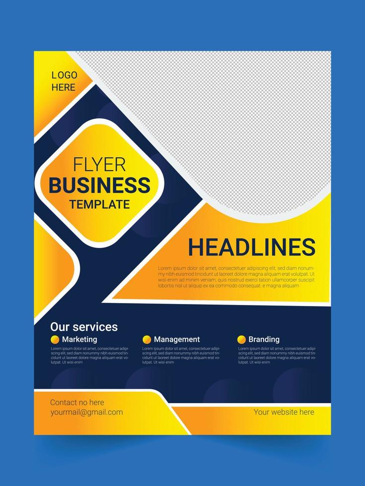 Business flyer template corporate design vector eps 10