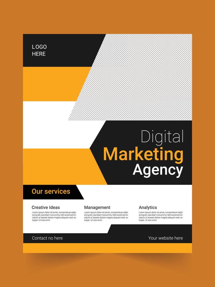 Digital Marketing agency flyer design template post vector