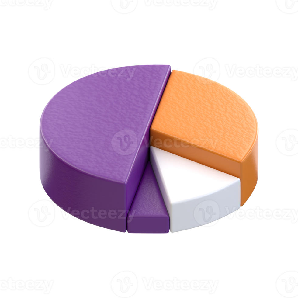 3D-Rendering-Donut-Diagramm-Symbol für Business-Marketing png