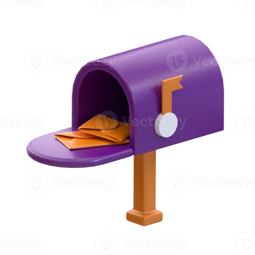 icono de correo de renderizado 3d para marketing empresarial png