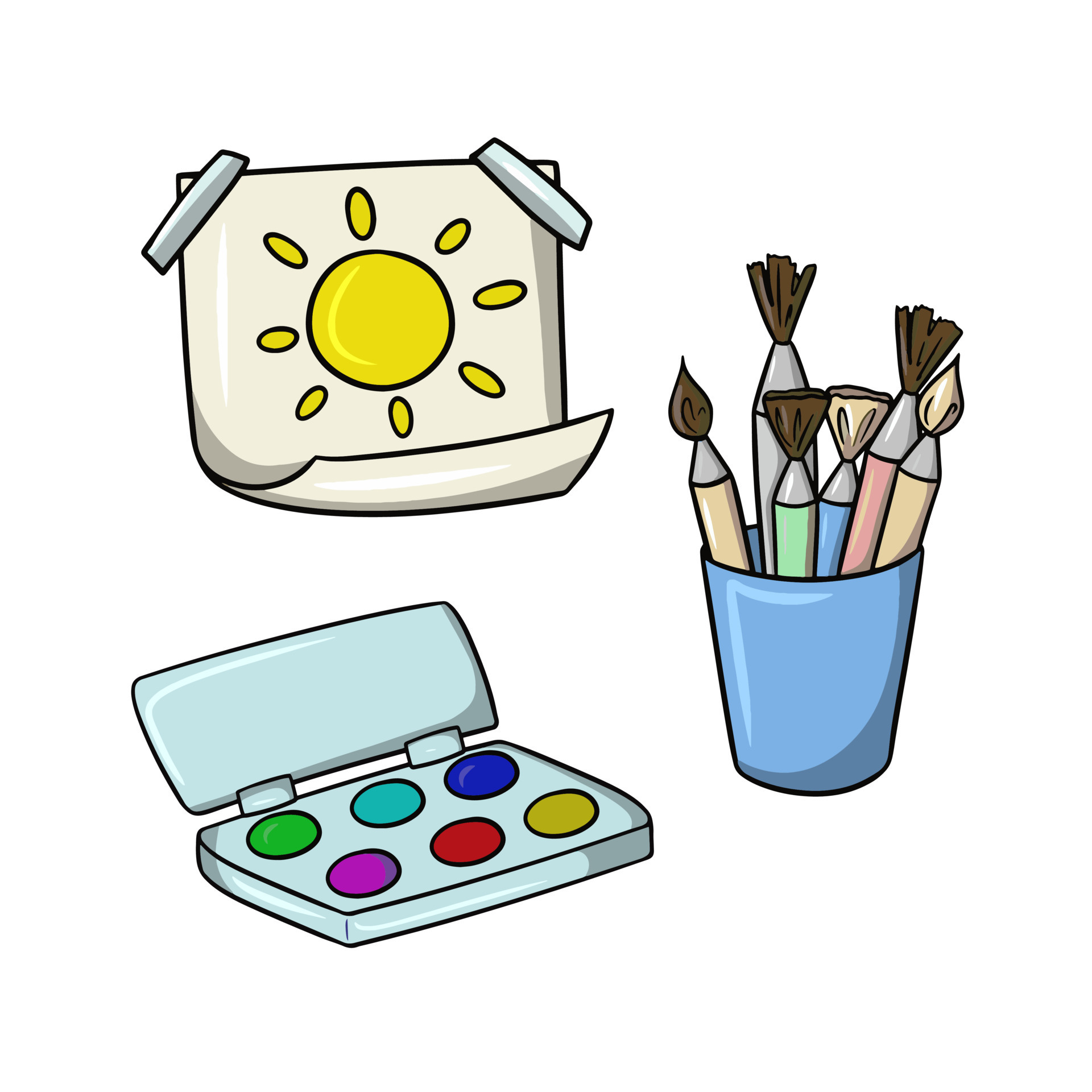 Drawing Tools and Art Supplies for Cartoons