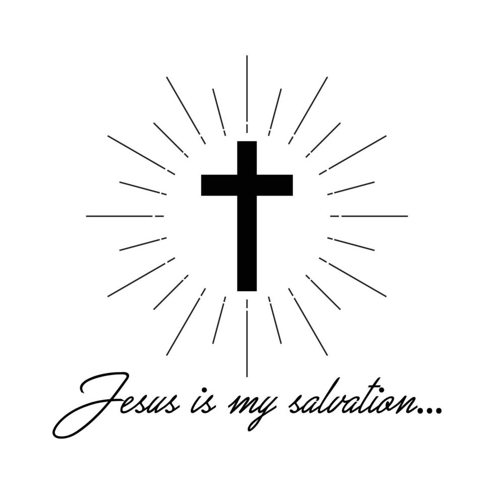 Jesus Salvation Sign. Jesus is my Salvation vector