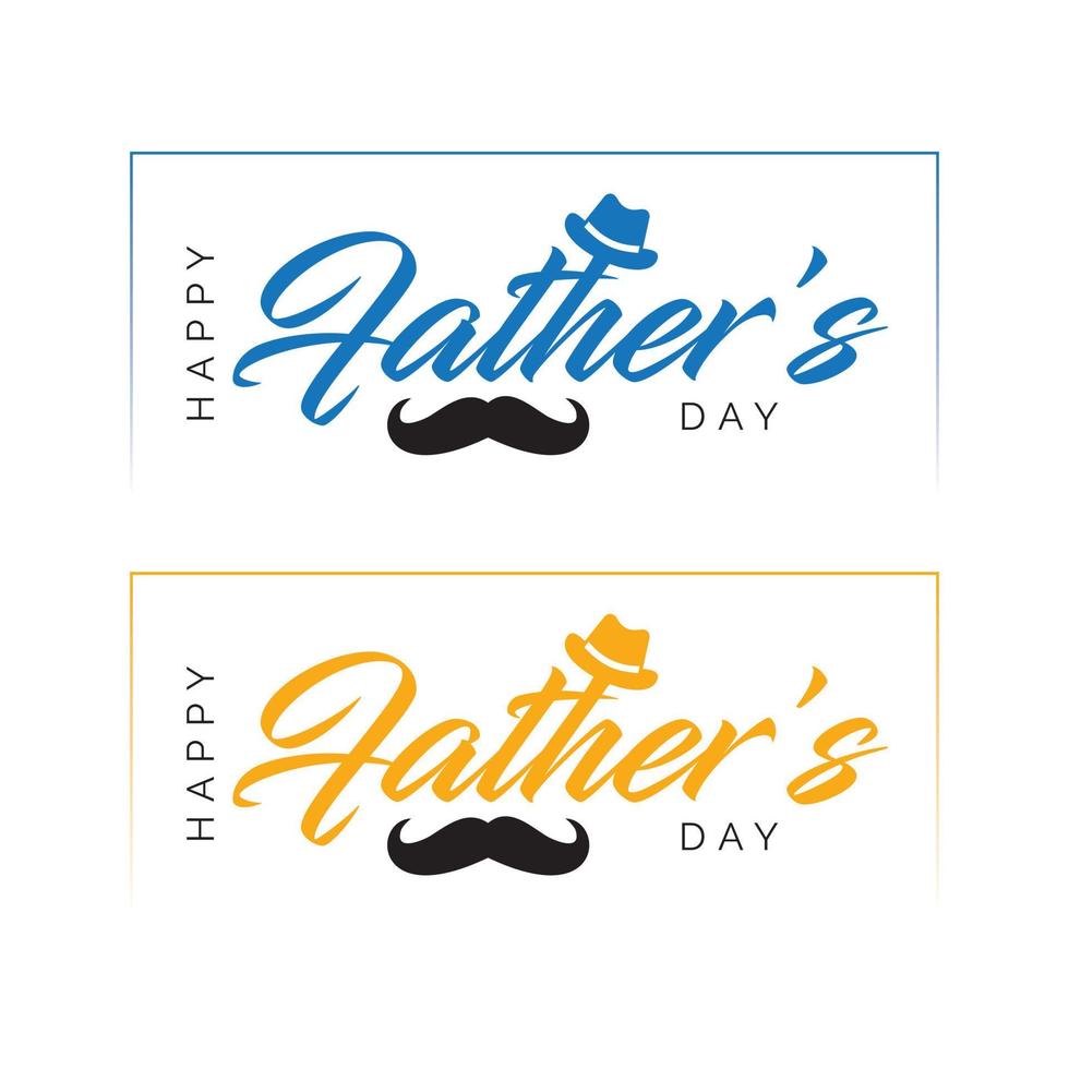 Happy Father's Day Text Design Template vector