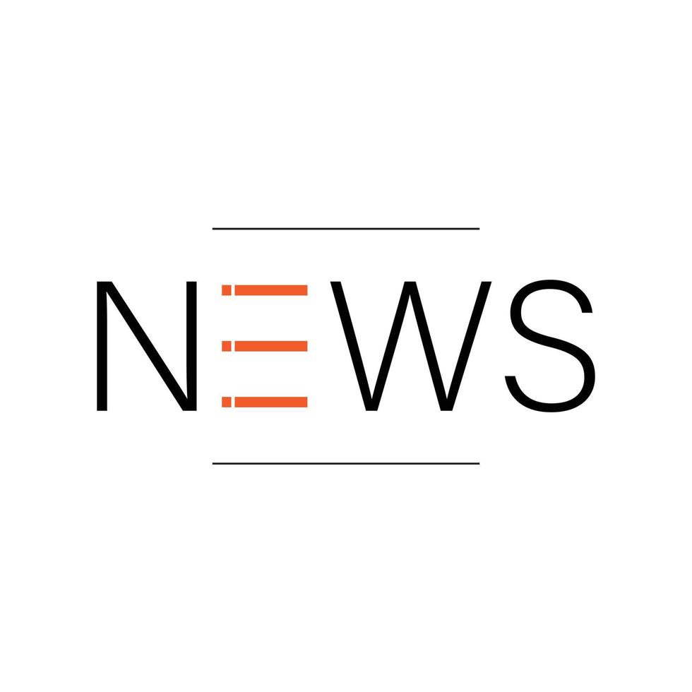 News Icon or Logo. News Minimal Letter vector