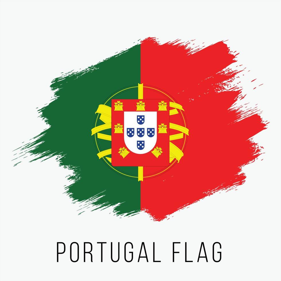 Grunge Portugal Vector Flag