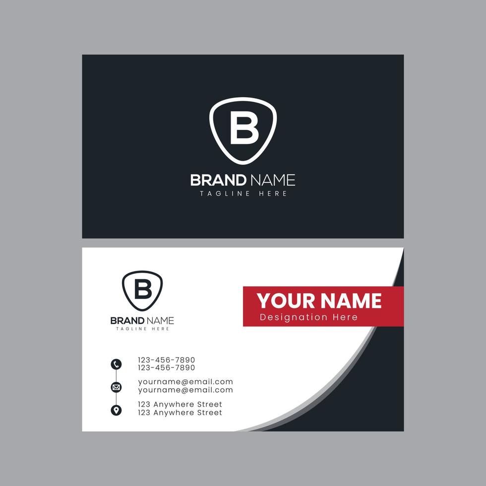 Unique Business Card Template Design. Professional Business Card Template. Colorful Business Card Template vector