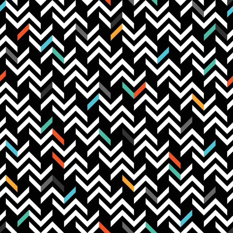 Seamless Zigzag Geometry Pattern Swatch vector